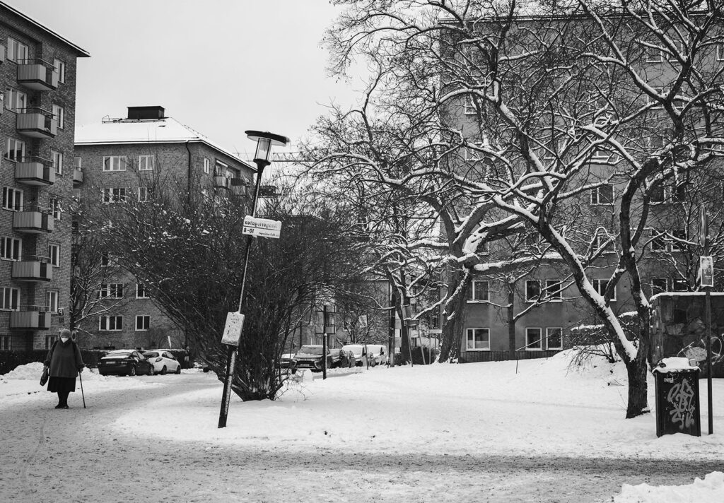 Snöröjning Hyreshus. Älvsjö Örby