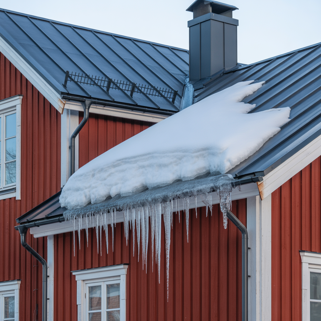 is och istappar vid takfot orsaker felsokning och atgarder