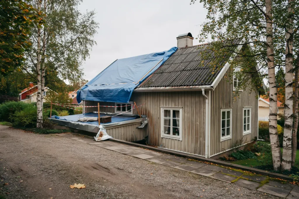 eternittak och asbest s g r taksanering och renovering till f r villa gare